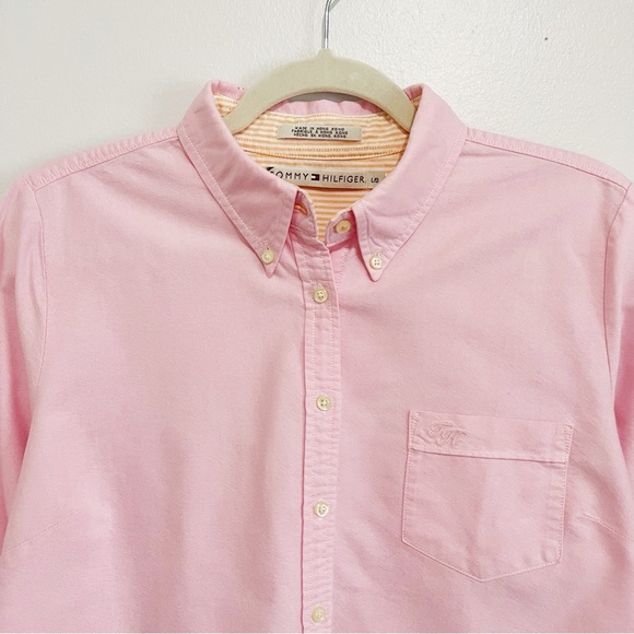 Tommy Hilfiger Women’s 100% Cotton Oxford Button Down Long Sleeve Shirt Size L - Picture 3 of 8